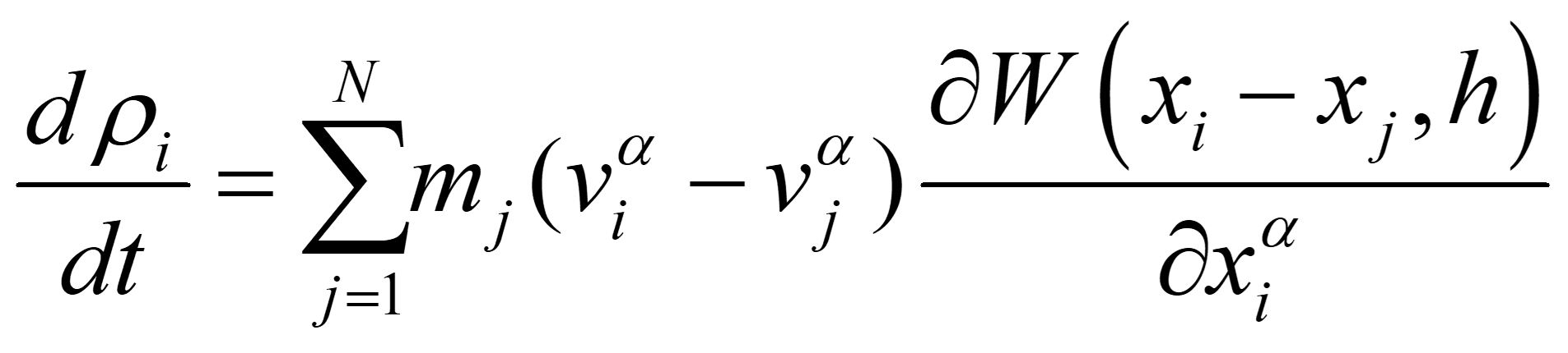Continuity density equation