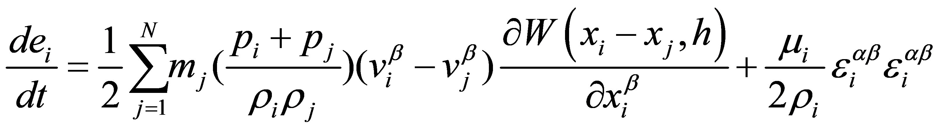 Particle approximation of energy
