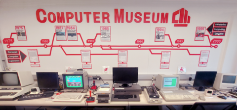 Computer museum timeline wall