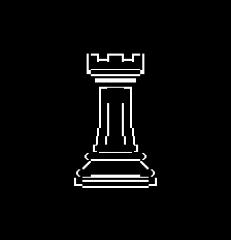 PETSCII art of rook chess piece