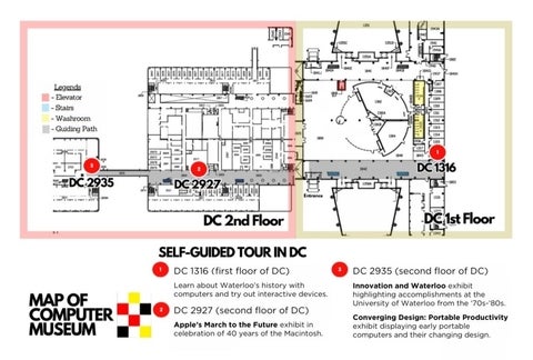 Map of Computer Museum exhibits