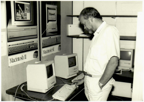 Man on a Macintosh