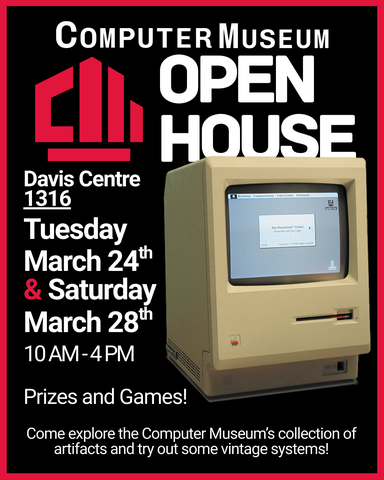 Poster for Computer Museum Open House, Including Mini Mac SE Emulator