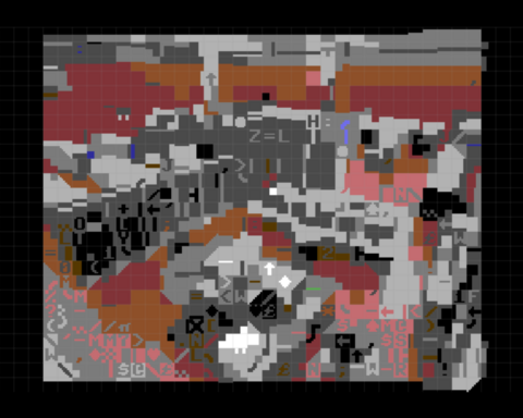 Pixelated image of the Red Room