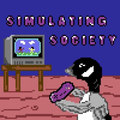 Goose playing video game