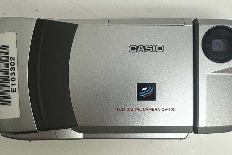 Front of a CASIO QV-100 camera.