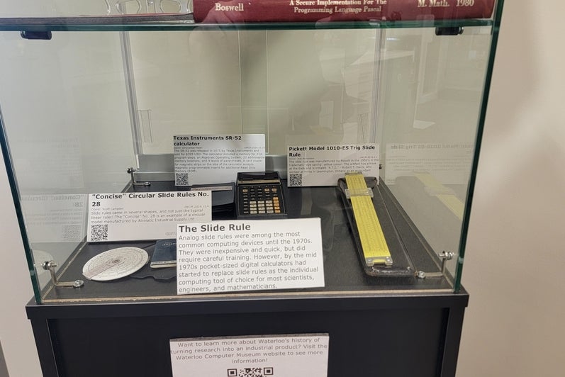 Close up of the Slide Rule display