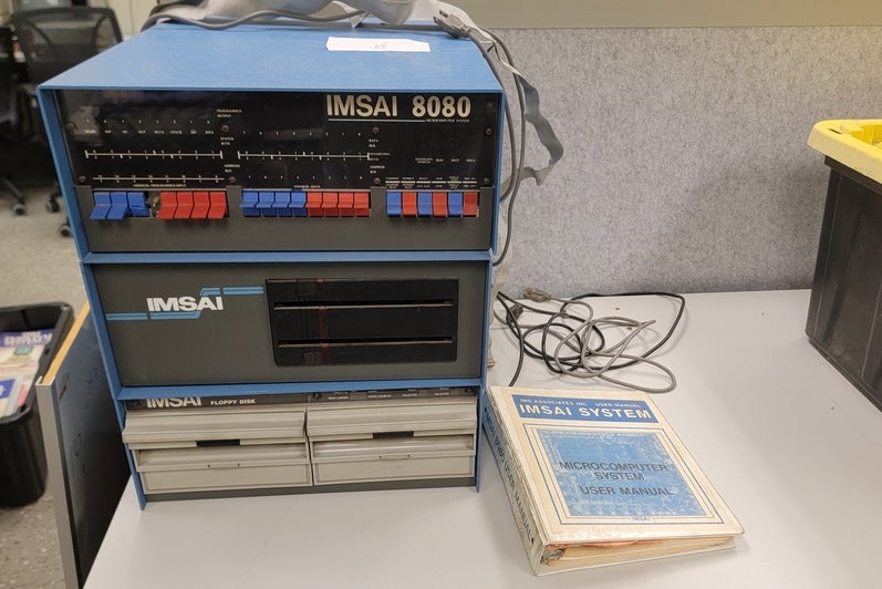 IMSAI 8080 with floppy drives in E3 workroom