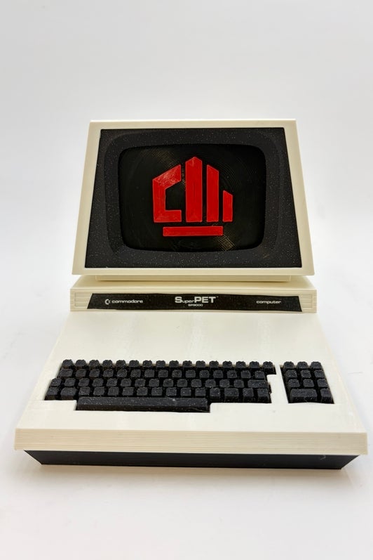 front face of tiny model of commodore superpet