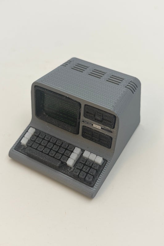 Quarter side view of mini model