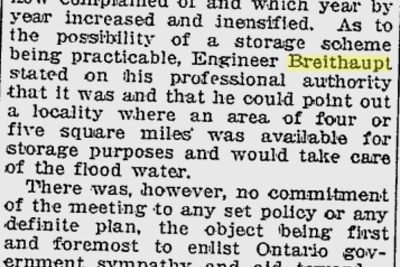 News article form the Toronto World on March 29, 1913 where they discuss solutions to flooding 