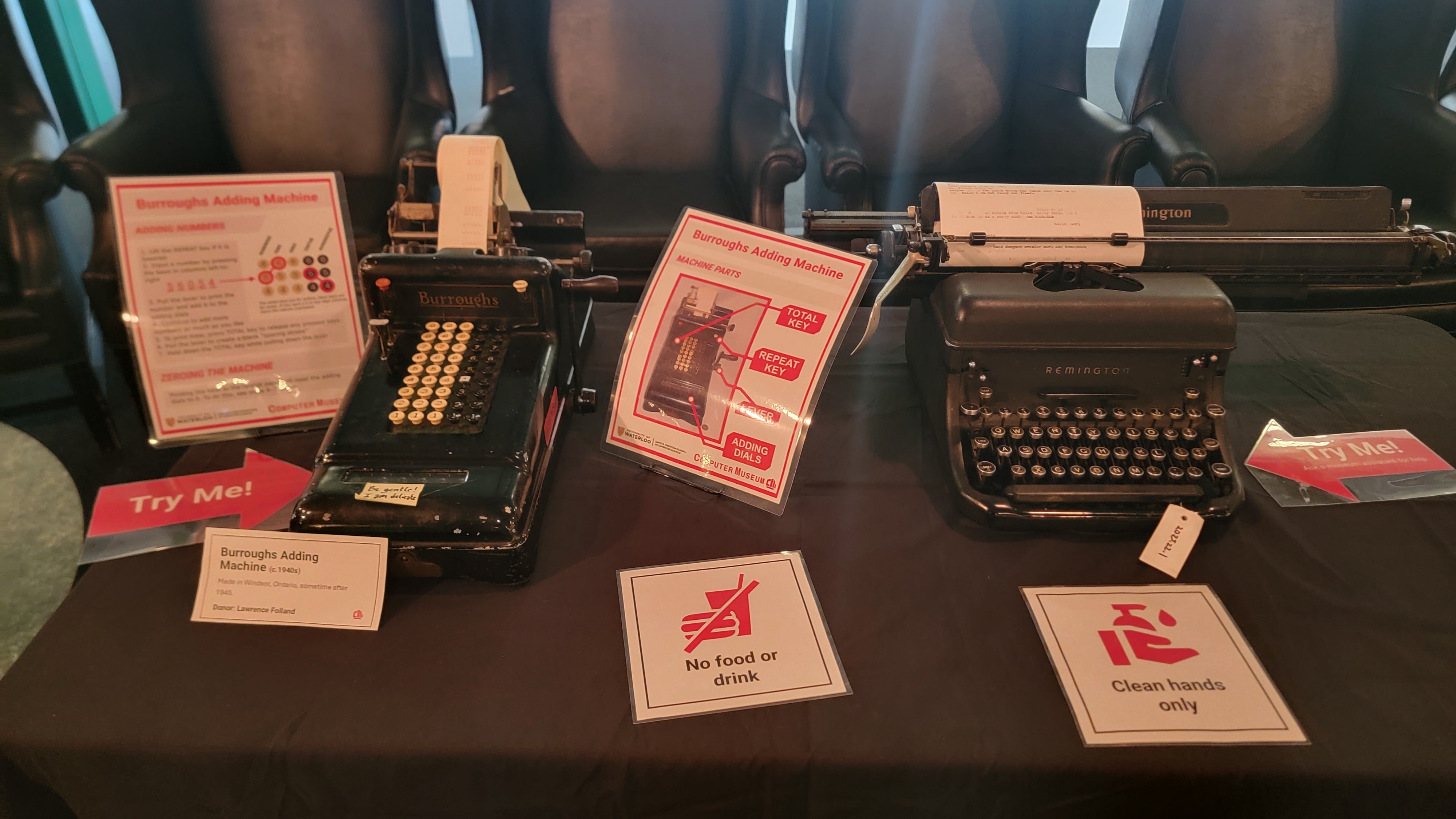 Burroughs and Remington Display