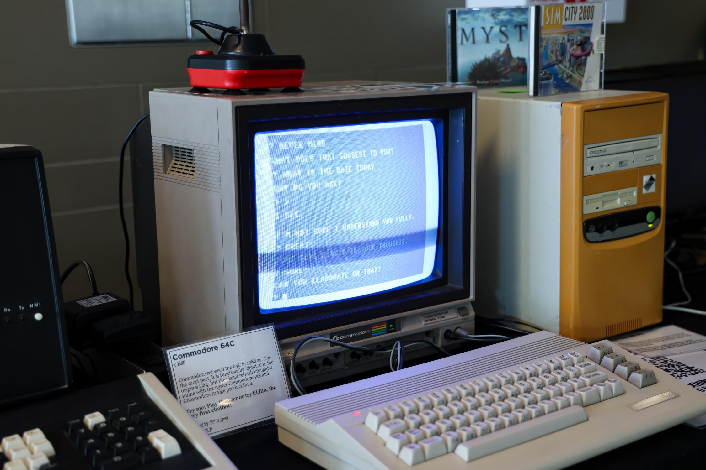 ELIZA dialog on a Commodore 64