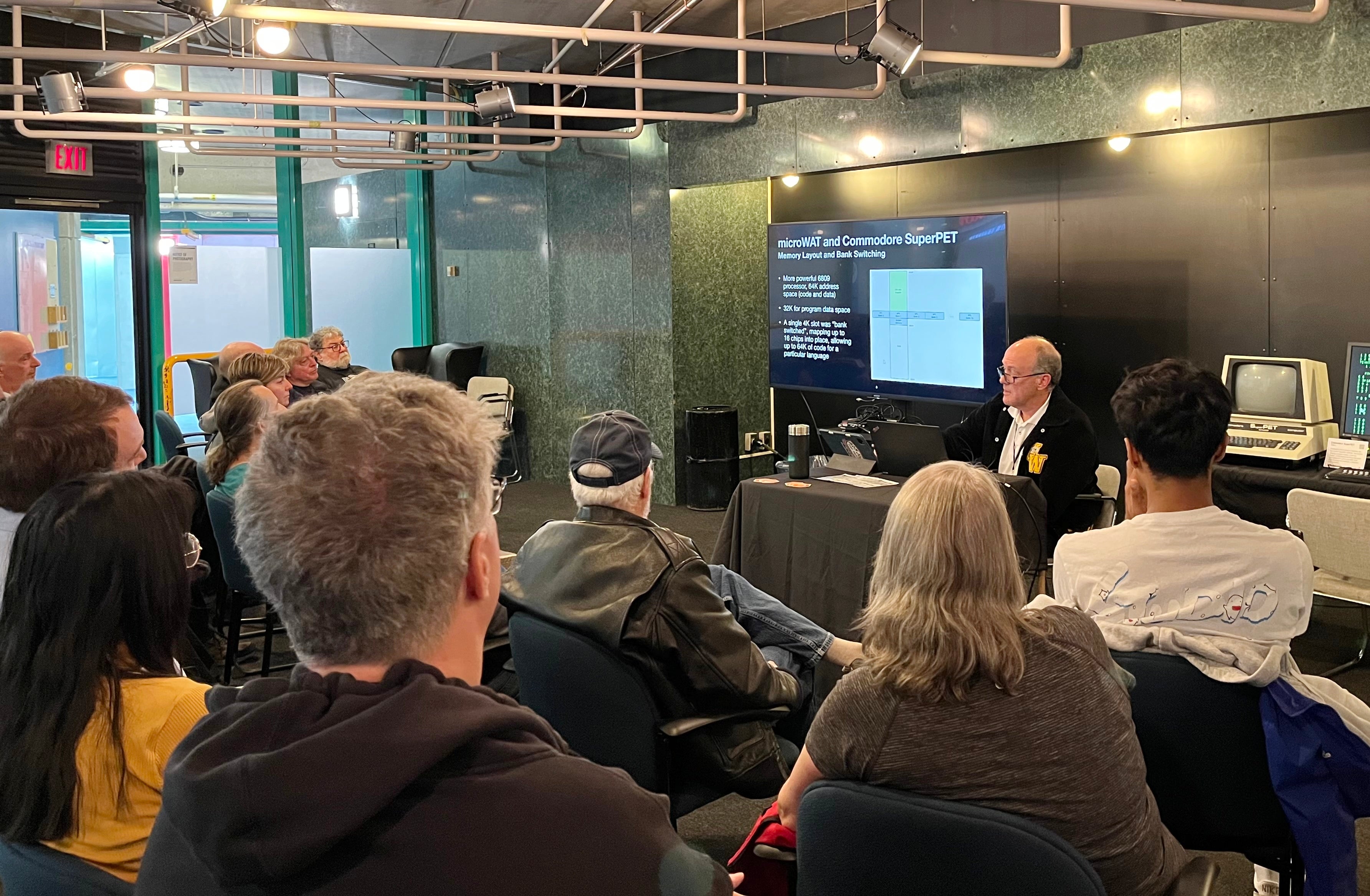 Presenter addressing a crowd