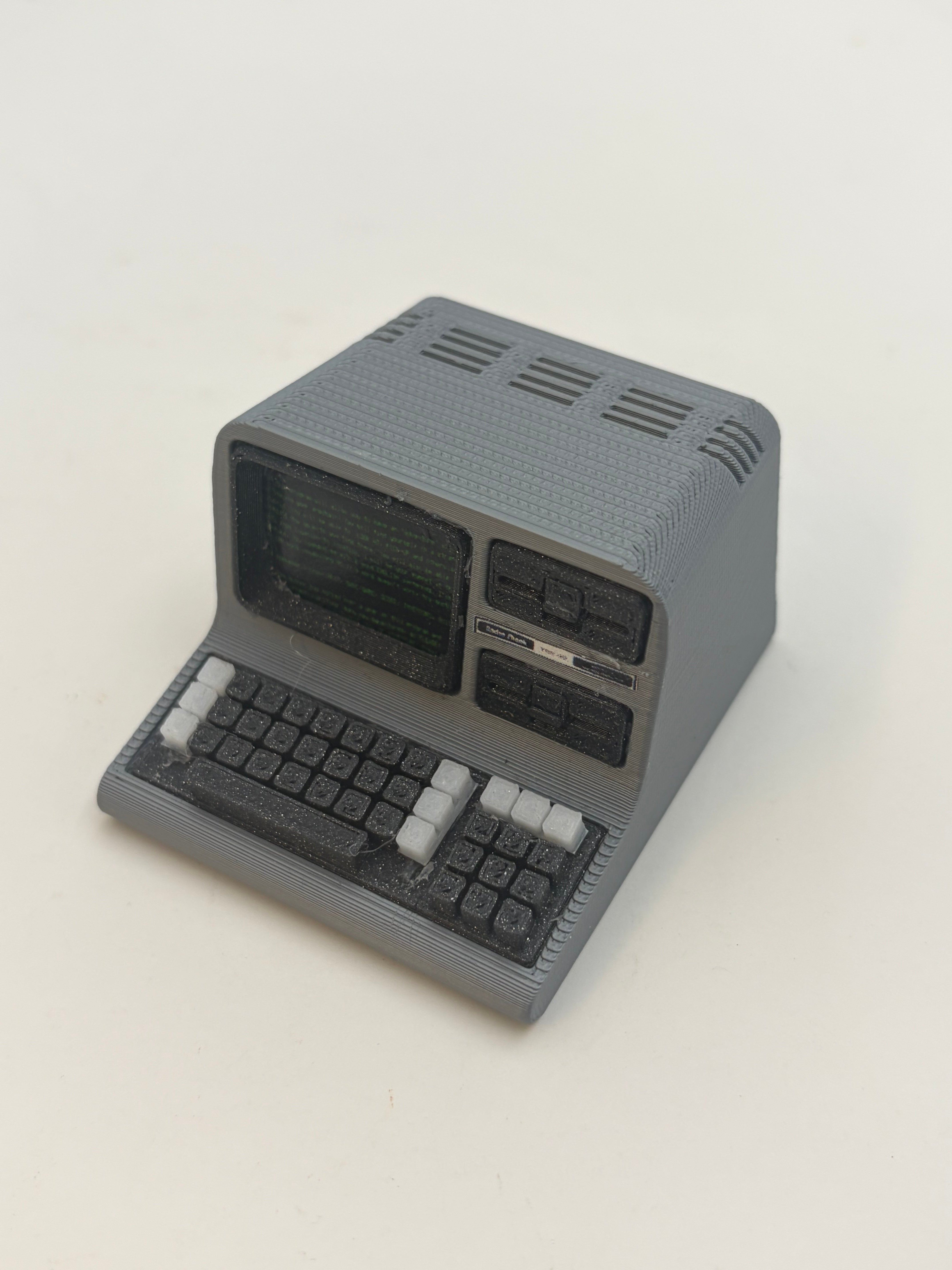 Quarter side view of mini model