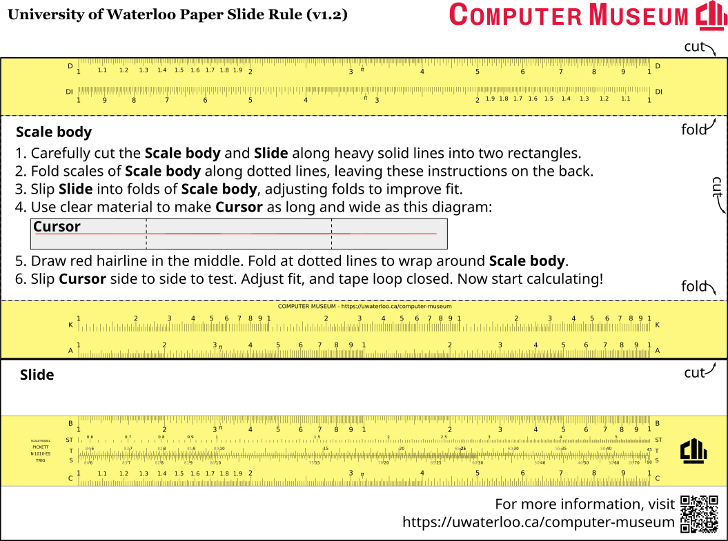 Paper slide rule