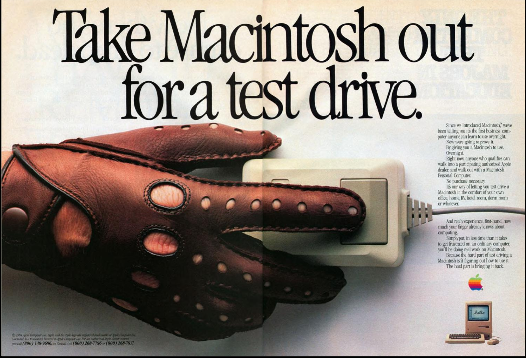 Take Macintosh out for a test drive 