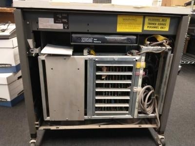 Back view with cover removed of IBM 2741 Communications Terminal (2016.7.63) donated by Institute for Computer Research, UW