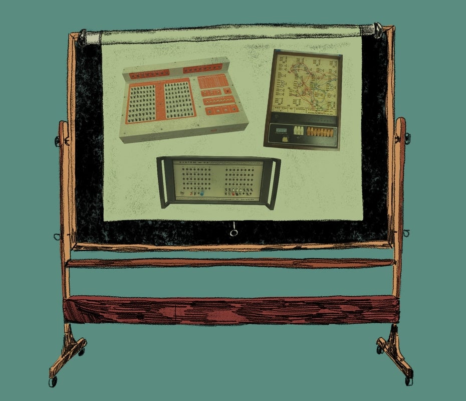 Illustration of computing training equipment