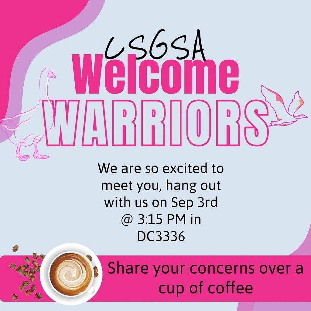 CS GSA welcome poster for the fall 2024 orientation