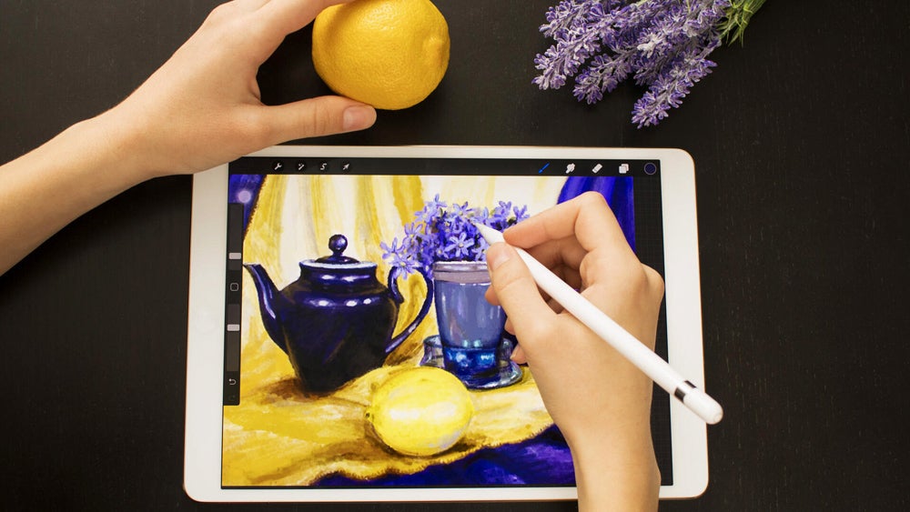 image of art being created on a tablet