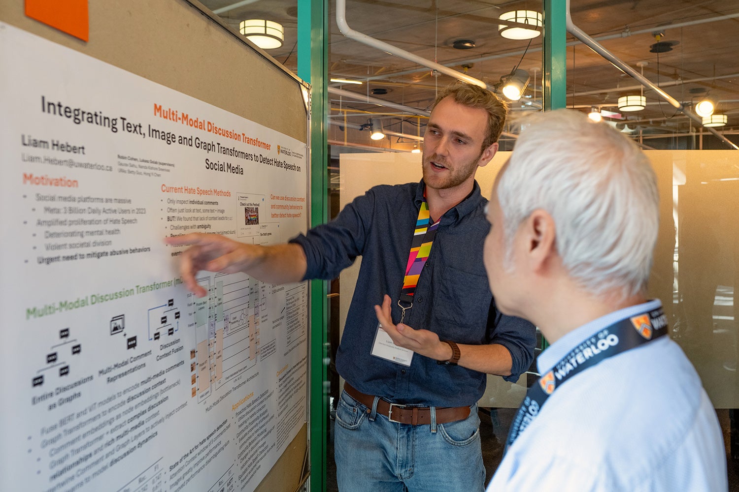 photo of Liam Hebert at the 2023 Cheriton Research Symposium poster cometition