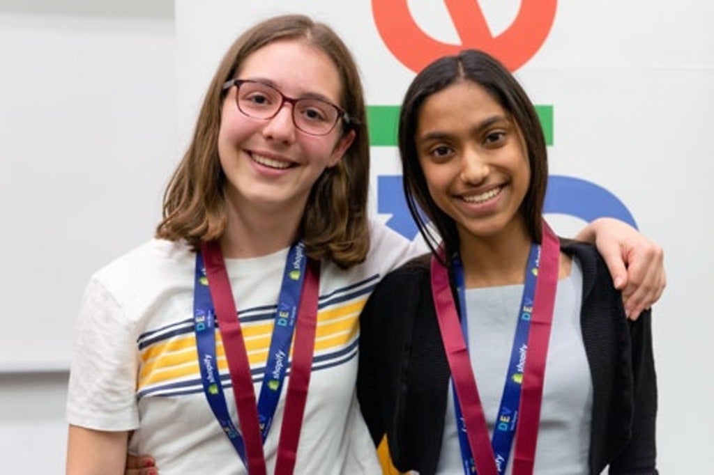 photo of Ellen Brisley and Leya Oommen