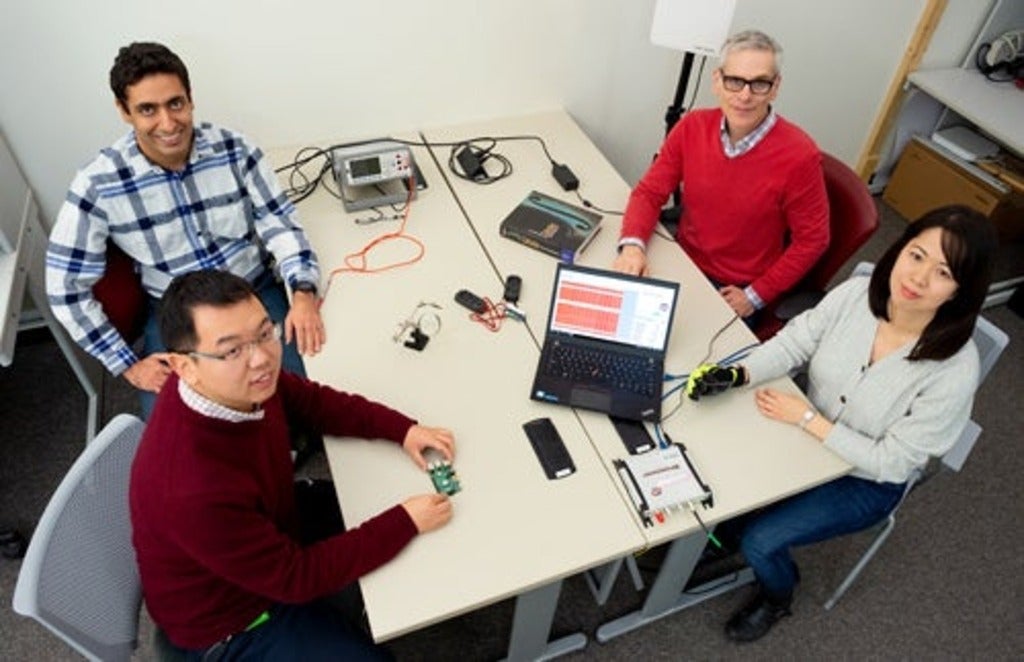 photo of Ju Wang, Omid Abari, Daniel Vogel and Keiko Katsuragawa