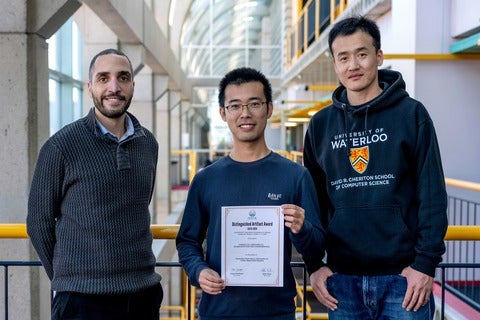 Left to right: Shane McIntosh, Hongxu Xu, Chengnian Sun