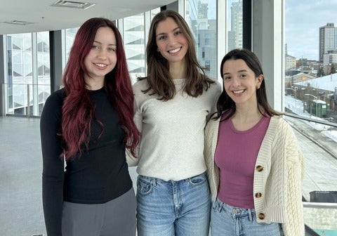 Veronika Sustrova, Katarina Makivic and Isabella Di Biasio