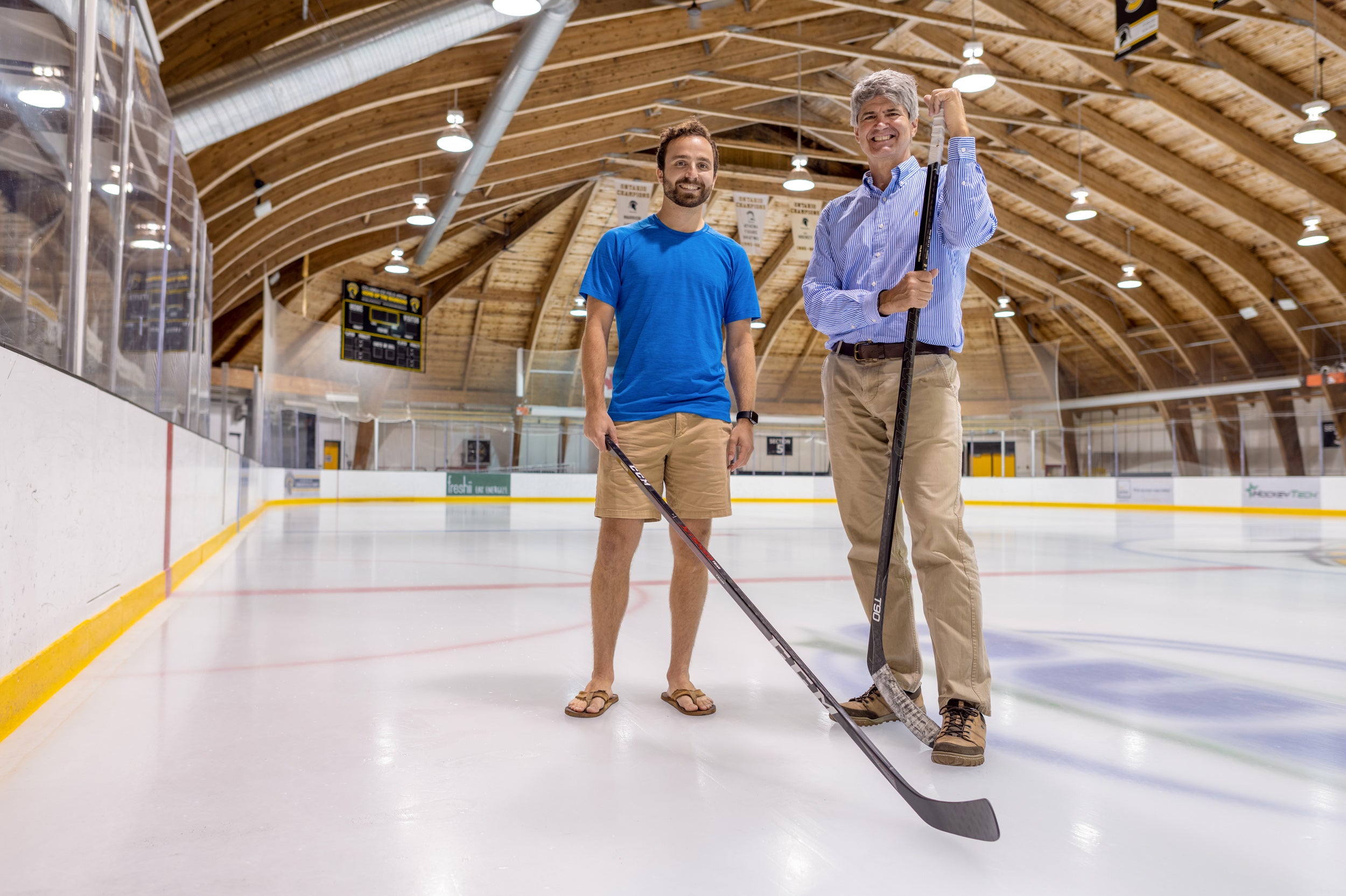 L to R: David radke and Professor Tim Brecht at Columbia Icefield
