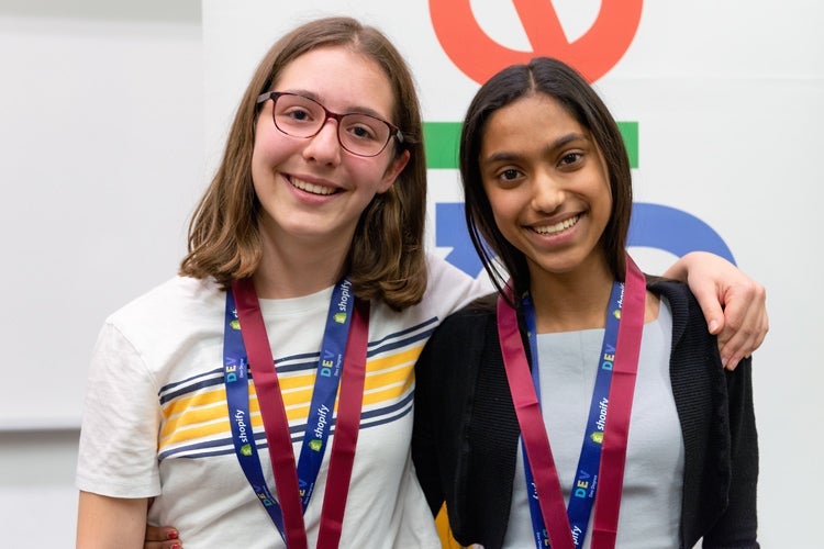 photo of Ellen Brisley and Leya Oommen 