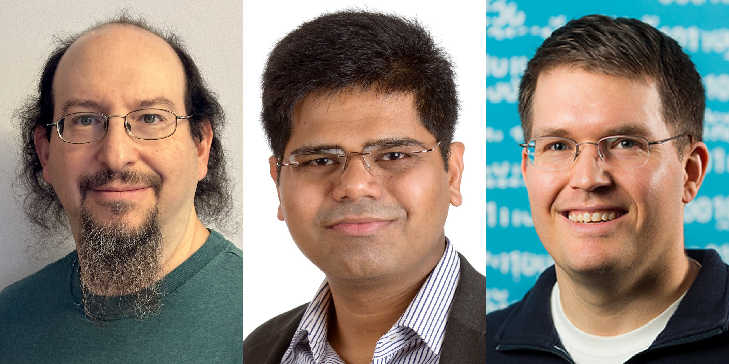 composite photo (L to R): Ian Goldberg, Aniket Kate, Gregory Zaverucha