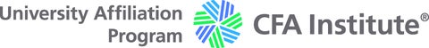 CFA Institute University Affiliation Program logo of a spinning wheel