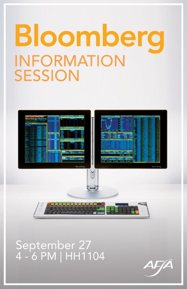 AFSA Bloomberg Information Session advertisement