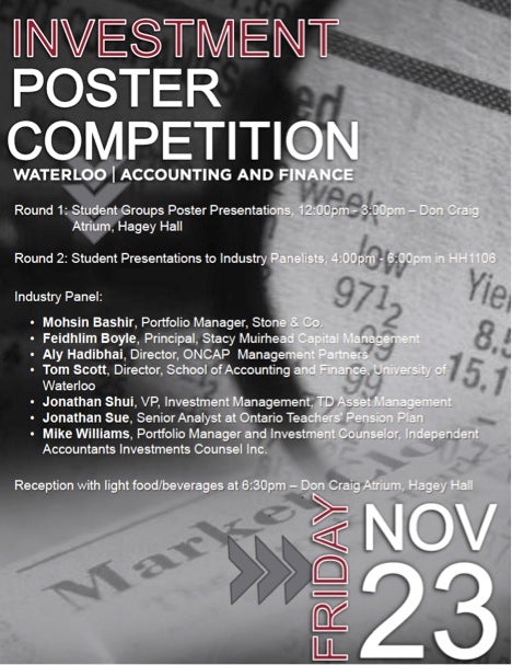 Fall 2012 Investment Poster Competition