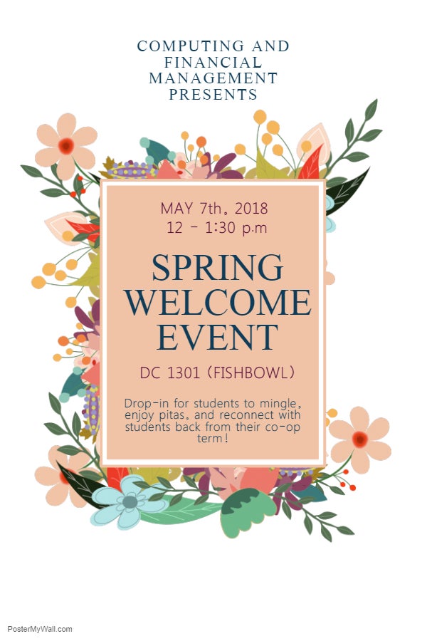 Spring welcome event poster
