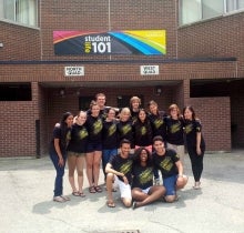 group of student life 101 staff in uniform