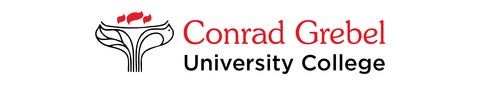 Conrad Grebel University College logo text over white background