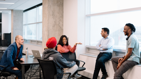 students having a discussion