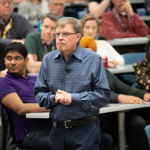 Professor Larry Smith giving a lecture