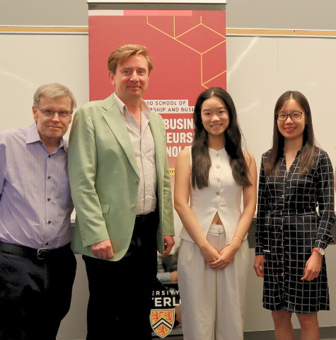 group photo of professors and Problem Pitch winner