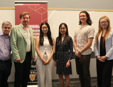 Group shot From left to right — Larry Smith, Felix Arndt, Hayley So, Sharlene He, Nicholas Cheng, Monica Tsang.