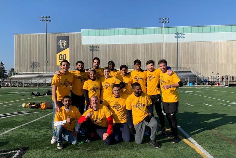 Waterloo Warrior MBETs: Full-time MBETs enjoying sunshine and soccer at the Warrior Field.