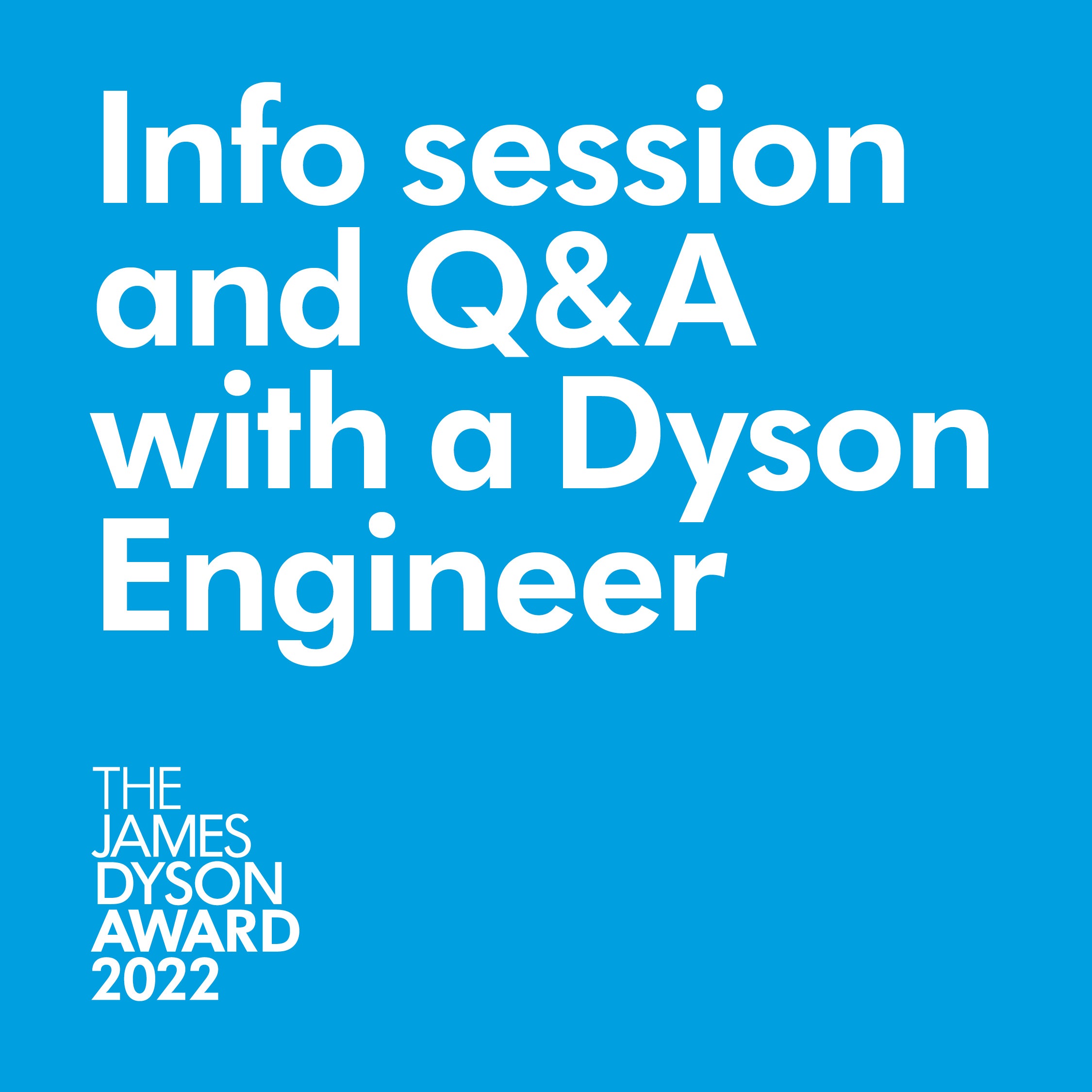 Dyson info session graphic blue