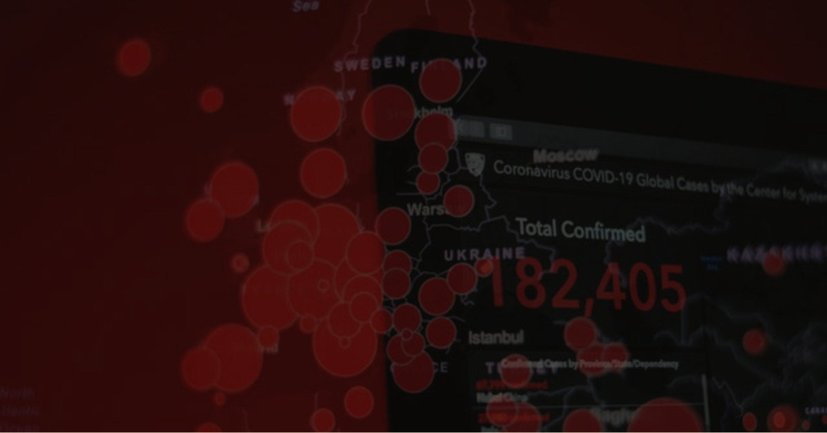 Image of a pandemic map/data visualization