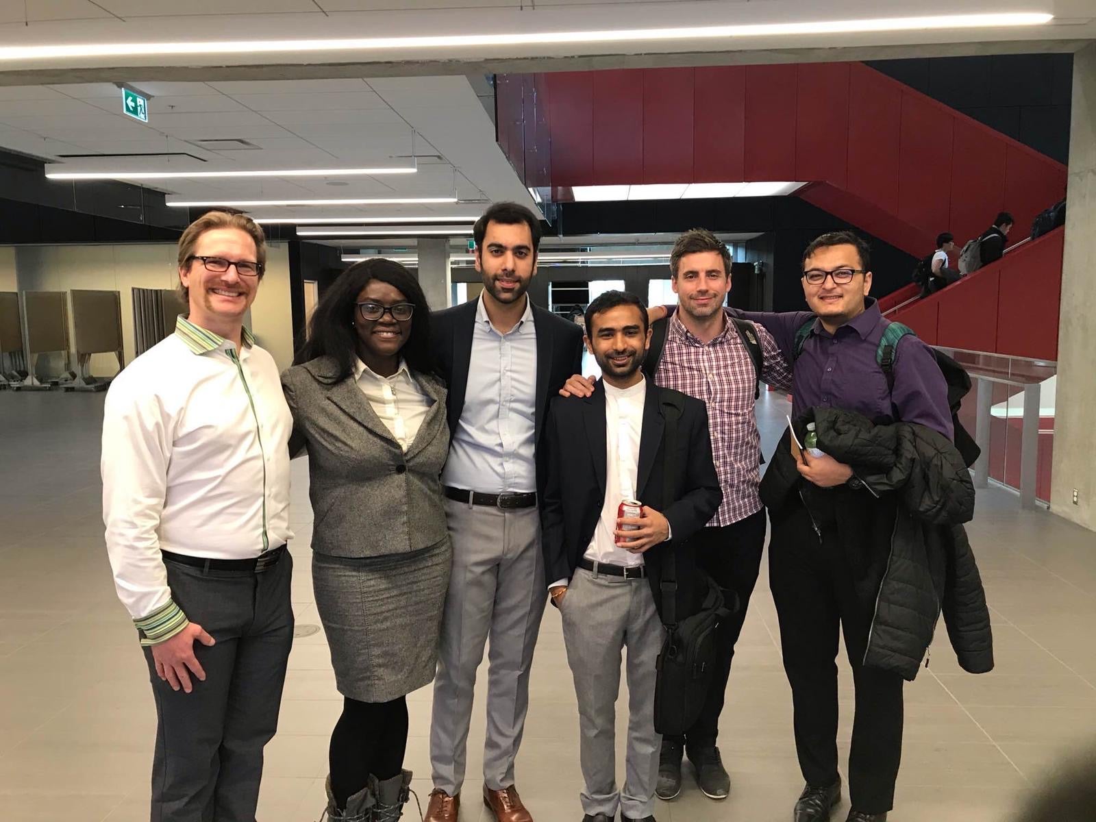 One of many pitch days: Full-time MBET students gather for a picture after a day of intense pitching.