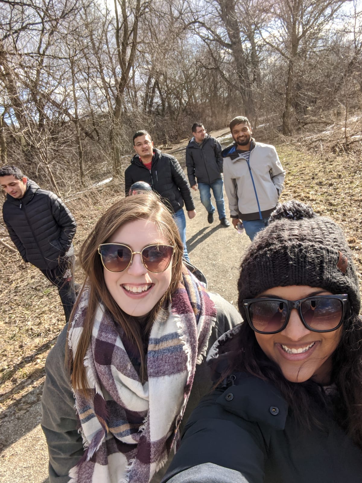 MBET walkabout: Full-time MBET students out for a walk on a nice day.