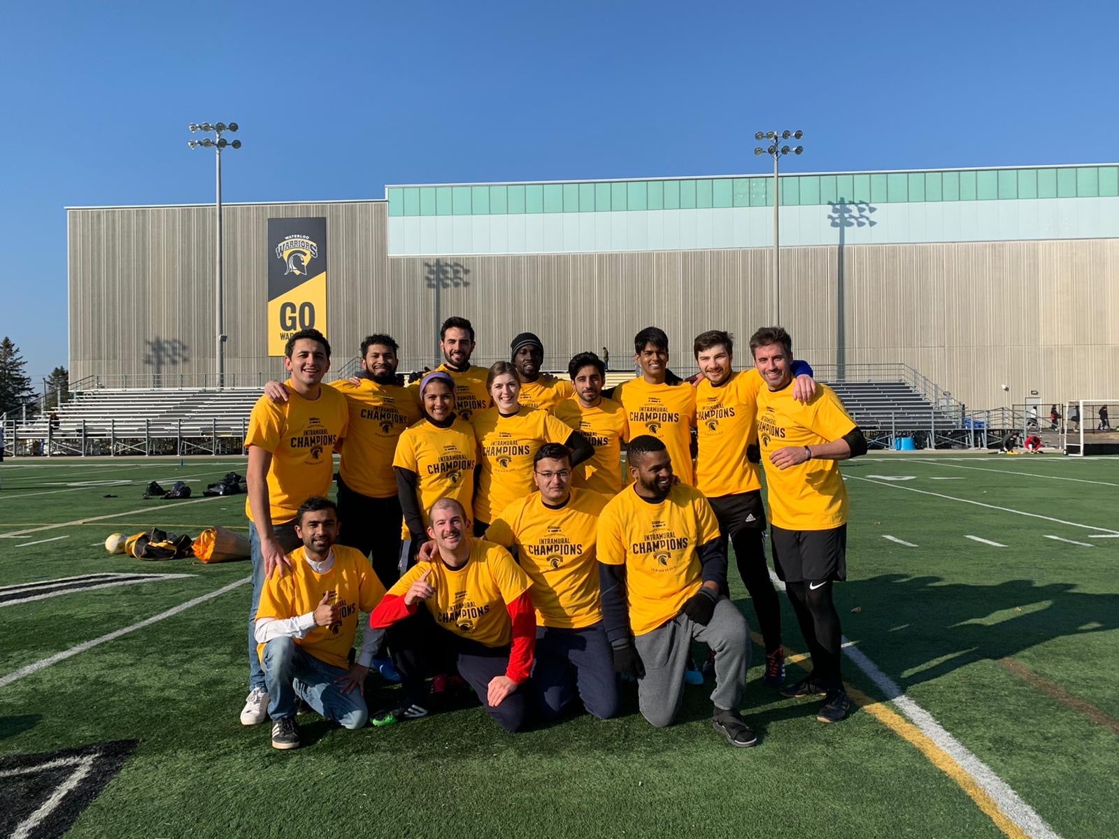 Waterloo Warrior MBETs: Full-time MBETs enjoying sunshine and soccer at the Warrior Field.