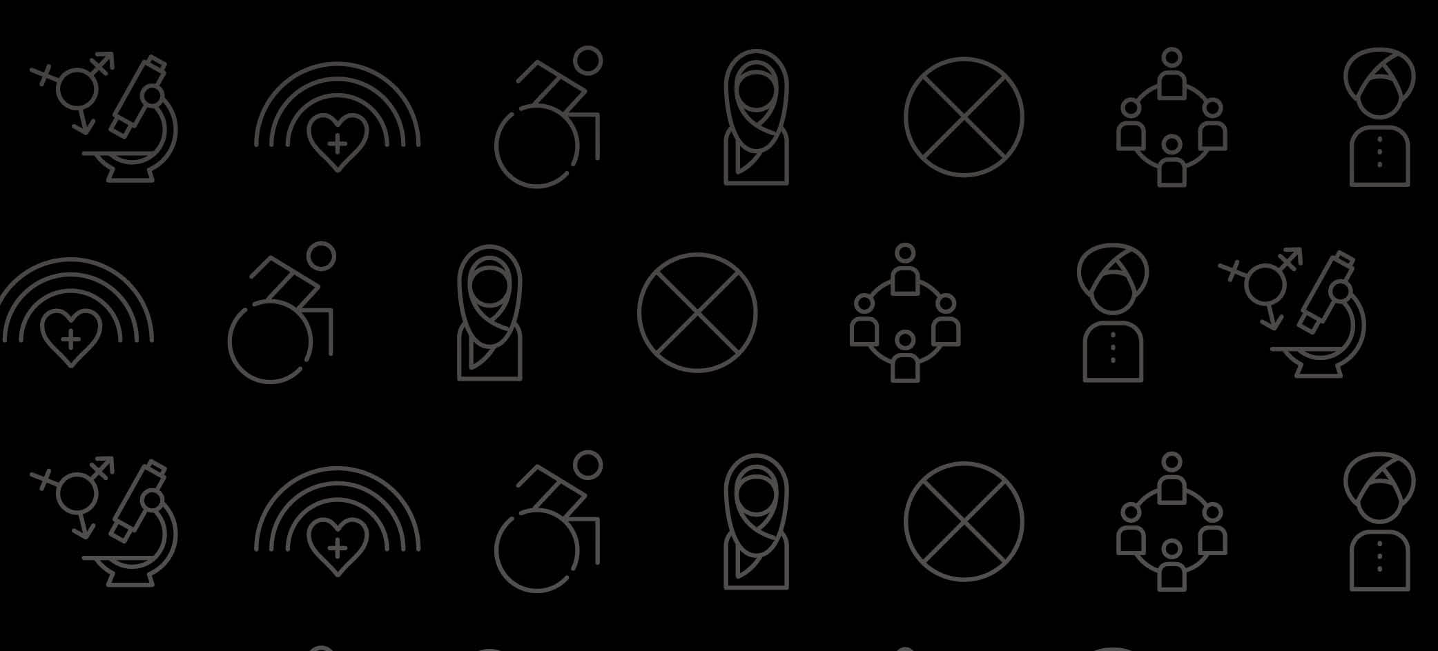 white_tech_icons_on_black_background